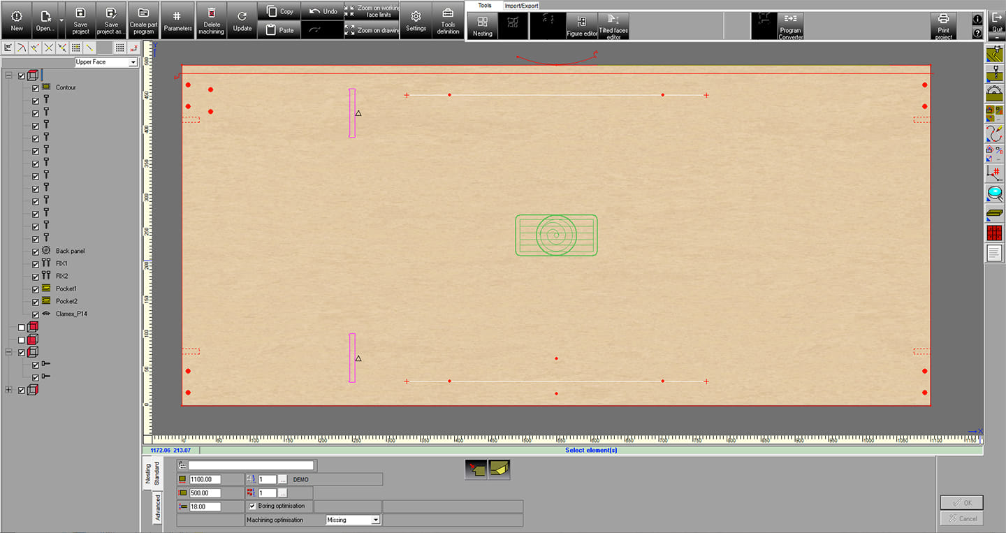 Masterwork: graphic software for woodworking